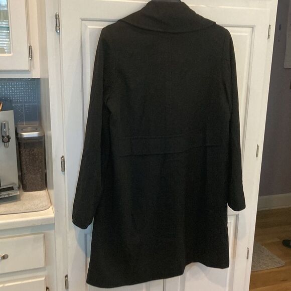 JANE POST 100% Cashmere Loro Piana Black Double Breasted Coat Medium - Picture 5 of 13